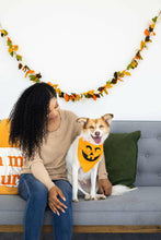 Load image into Gallery viewer, Pumpkin Dog Halloween Bandana, M/L.
