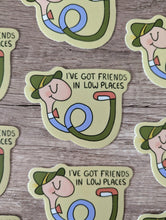 Load image into Gallery viewer, Friends In Lowly Places - Cute Richard Scarry Worm Sticker.
