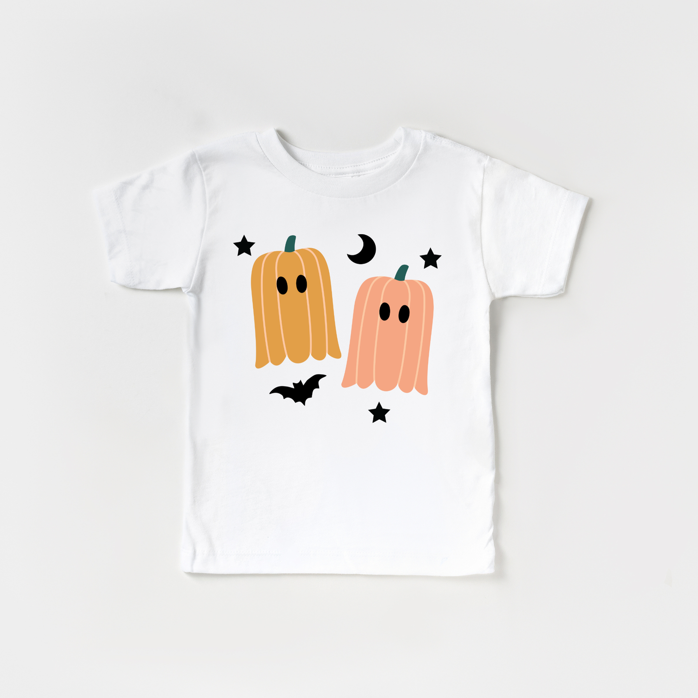 Cute Pumpkin Ghost Halloween Spooky Toddler and Youth Shirt.