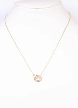 Load image into Gallery viewer, Brenton CZ Circle Necklace Gold
