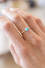 Load image into Gallery viewer, Turquoise Stacking Ring in Silver.
