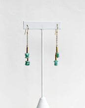 Load image into Gallery viewer, Amazonite Square Dangle Earrings | Green Dangle Earrings.
