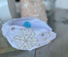 Load image into Gallery viewer, Glam Snowflake Beaded Headband.
