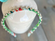 Load image into Gallery viewer, Sam Tropical Plant Rhinestone Thin Headband.
