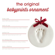 Load image into Gallery viewer, Baby Christmas Handprint or Footprint Keepsake Ornament.
