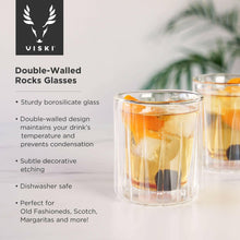 Load image into Gallery viewer, Double Walled Insulated Whiskey Rocks Glasses - Set of 2.
