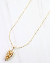 Load image into Gallery viewer, Ossa Pinecone Pendant Necklace Gold
