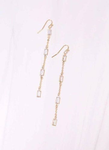 Saldana Crystal Drop Earring GOLD.