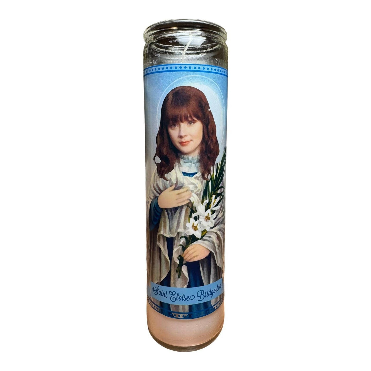 Eloise Bridgerton Devotional Prayer Saint Candle.