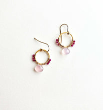 Load image into Gallery viewer, Pink Chalcedony Ruby Earrings.
