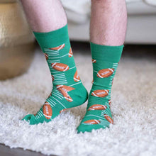 Load image into Gallery viewer, Men&#39;s Football Socks   Green/Brown   One Size.
