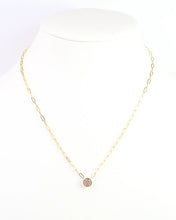Load image into Gallery viewer, Gia Round CZ Link Necklace WR Gold
