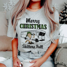 Load image into Gallery viewer, Merry Christmas Shitters Full Lightweight Tee: Athletic Heather.
