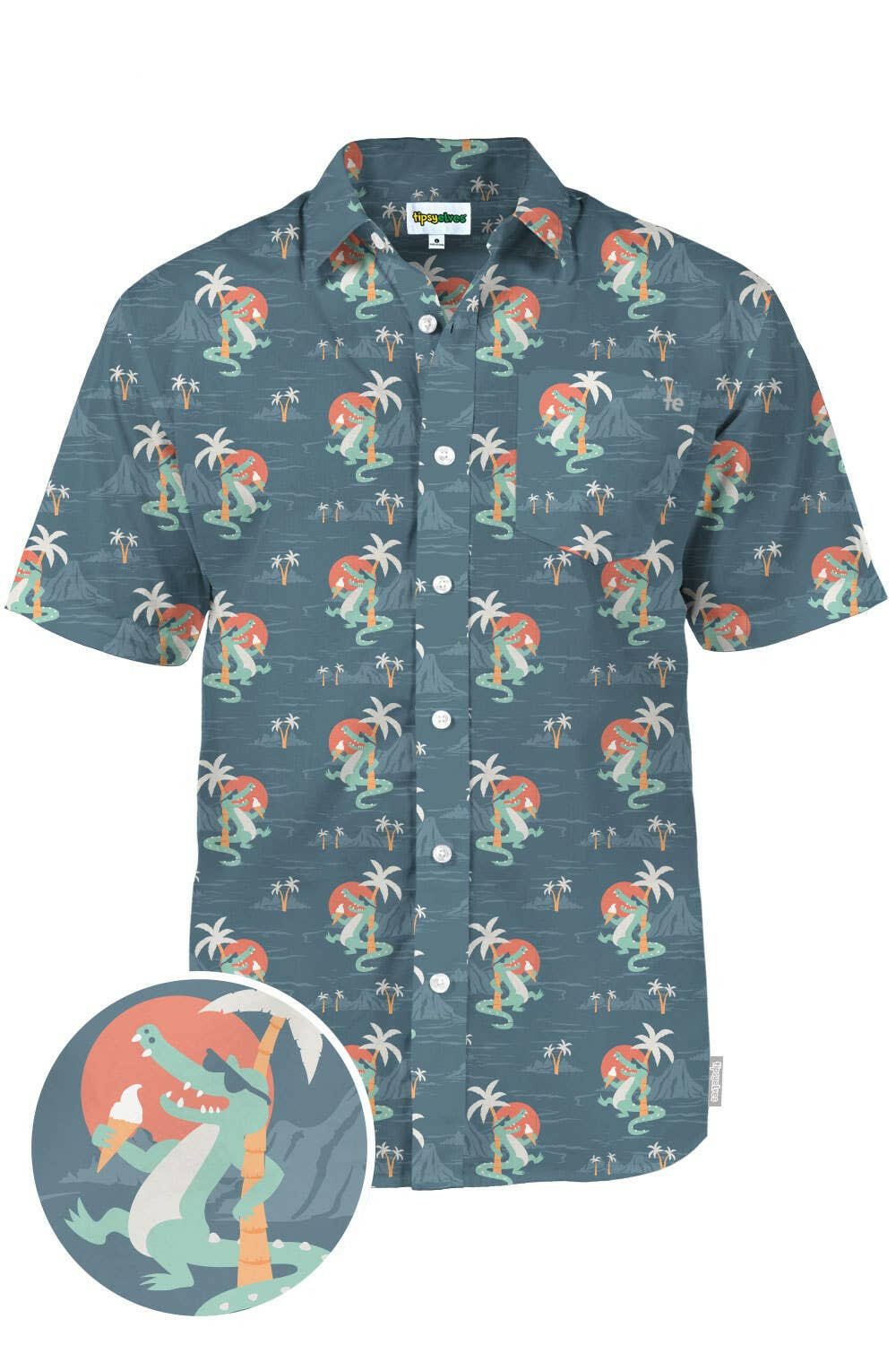 Men's Gator Flavor Hawaiian Shirt.