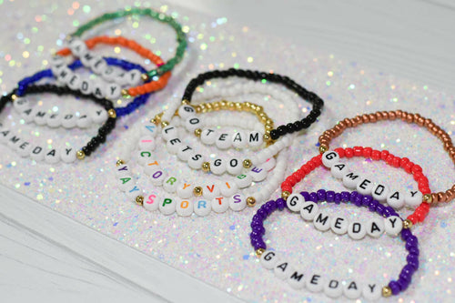 Gameday Beaded Bracelets.