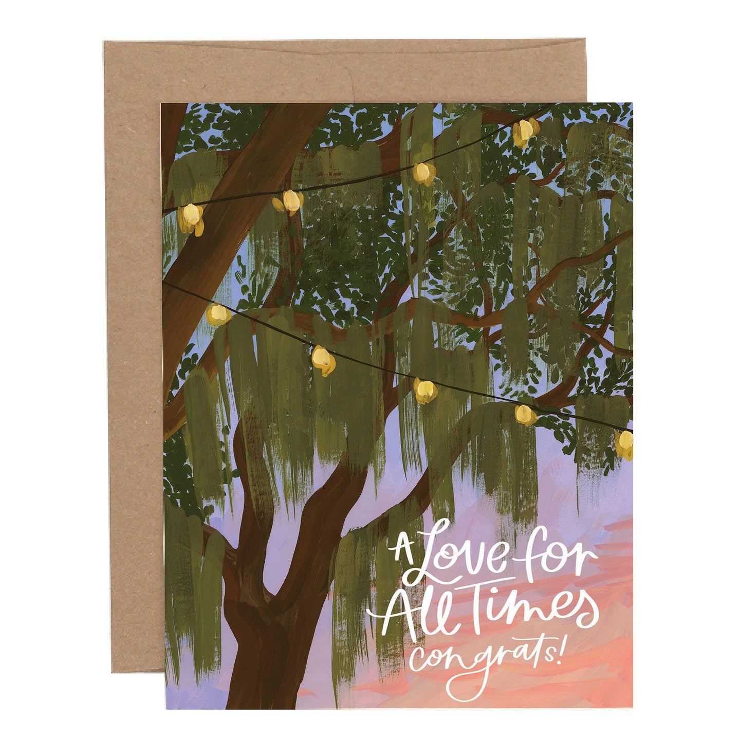 Spanish Moss Wedding Greeting Card.