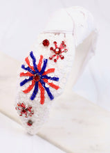 Load image into Gallery viewer, Fireworks Sequin Headband WHITE.
