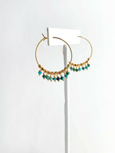 Load image into Gallery viewer, Turquoise Bohemian Hoops | Boho Hoops.
