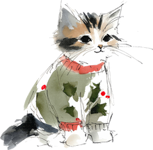 Load image into Gallery viewer, Cat Watercolor Ornaments
