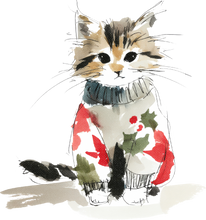 Load image into Gallery viewer, Cat Watercolor Ornaments
