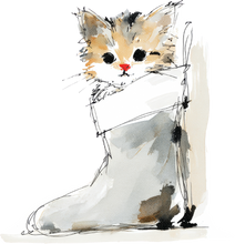 Load image into Gallery viewer, Cat Watercolor Ornaments
