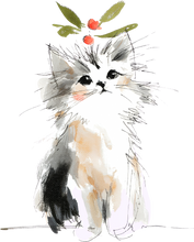 Load image into Gallery viewer, Cat Watercolor Ornaments
