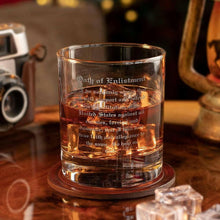 Load image into Gallery viewer, Military Oath of Enlistment - Whiskey Glass.
