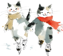 Load image into Gallery viewer, Cat Watercolor Ornaments
