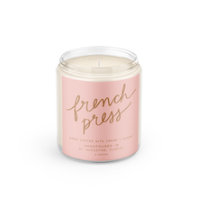 Load image into Gallery viewer, French Press: 8 oz Soy Wax Hand-Poured Candle.
