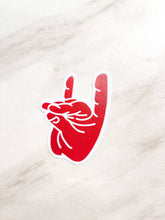 Load image into Gallery viewer, Wolfpack Hand Sticker | NC State Inspired Sticker
