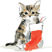 Load image into Gallery viewer, Cat Watercolor Ornaments
