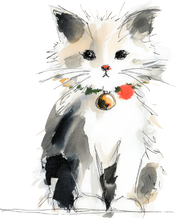 Load image into Gallery viewer, Cat Watercolor Ornaments
