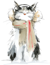 Load image into Gallery viewer, Cat Watercolor Ornaments
