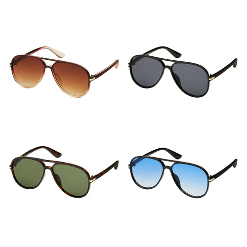 Heritage Collection Plastic Aviator Unisex Sunglasses.