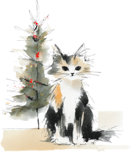 Load image into Gallery viewer, Cat Watercolor Ornaments

