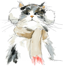 Load image into Gallery viewer, Cat Watercolor Ornaments
