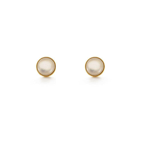 4mm Mother of Pearl Stud Earrings.