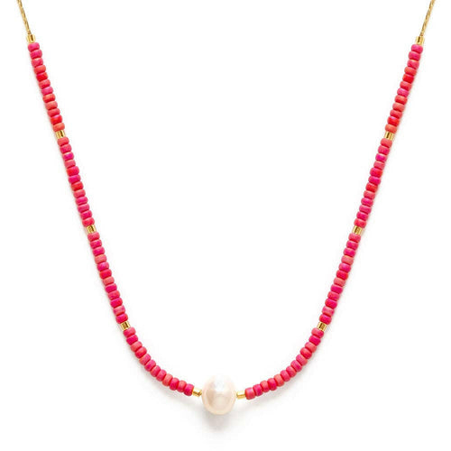 Pearl Miyuki Bead Necklace.