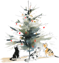 Load image into Gallery viewer, Cat Watercolor Ornaments
