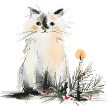 Load image into Gallery viewer, Cat Watercolor Ornaments
