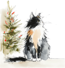 Load image into Gallery viewer, Cat Watercolor Ornaments
