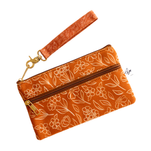 Load image into Gallery viewer, Terracotta Floral Wristlet Keychain.
