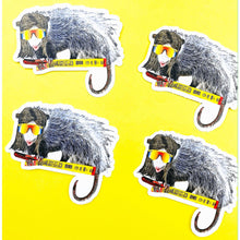 Load image into Gallery viewer, Jim The Possum Sticker, Possum with a Mullet Funny Sticker

