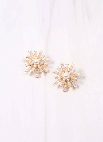 Bayamo Pearl Embellished Earring GOLD.