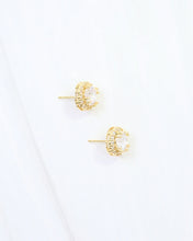 Load image into Gallery viewer, Winslow Embellished CZ Stud Earring Gold
