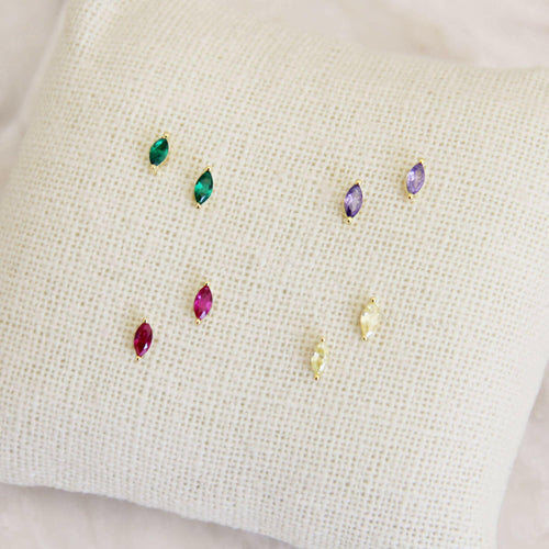 Tiny Marquise Studs.