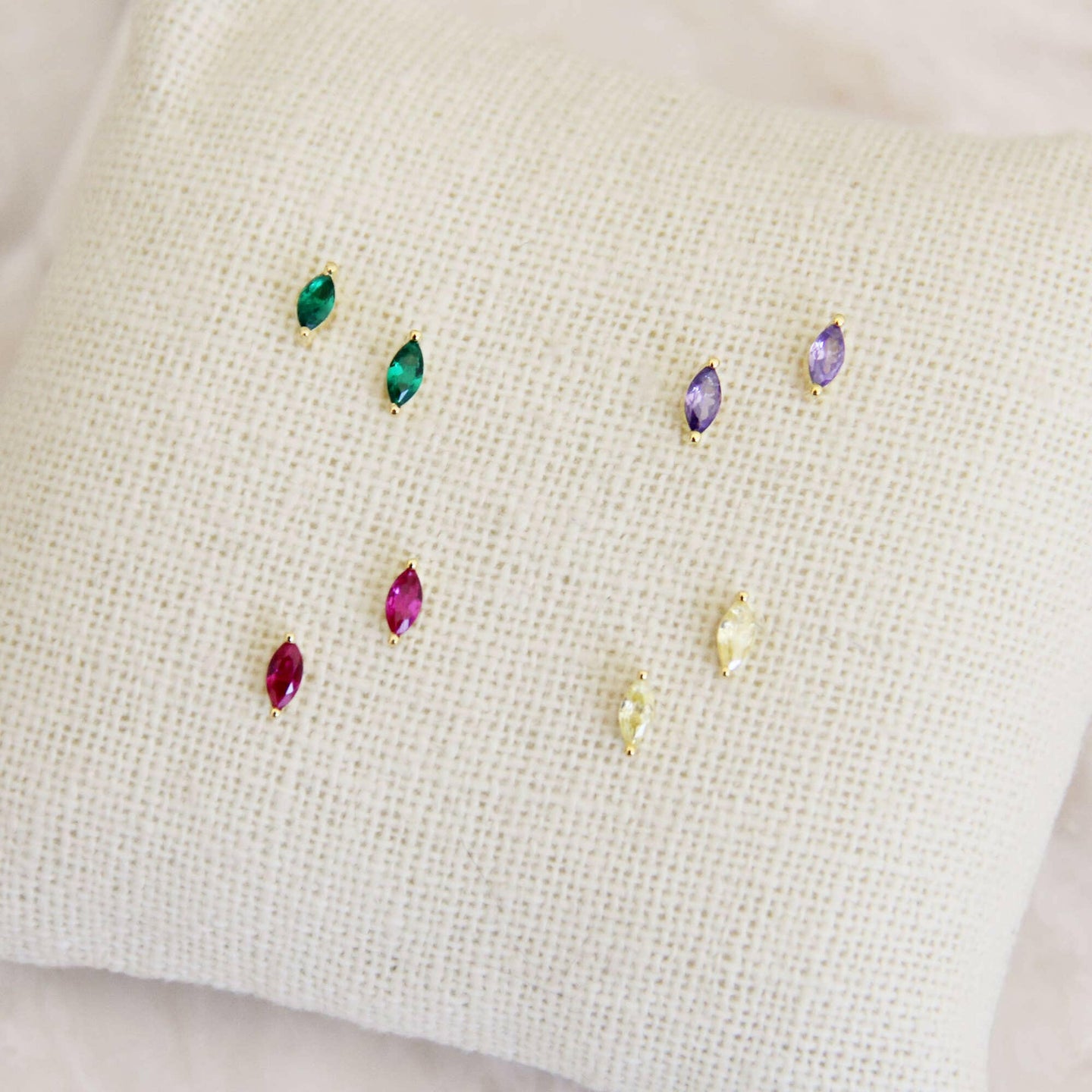 Tiny Marquise Studs.