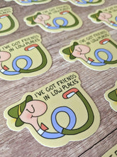 Load image into Gallery viewer, Friends In Lowly Places - Cute Richard Scarry Worm Sticker.
