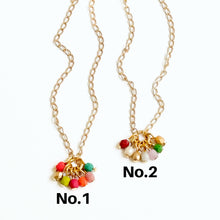 Load image into Gallery viewer, Dainty Gold Plated Necklace With Tiny Beaded Cluster Pendant.
