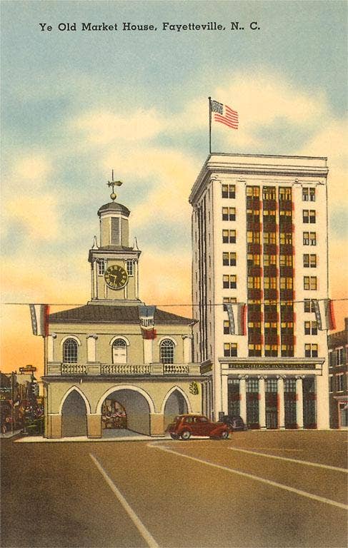 Ye Old Market House, Fayetteville - Vintage Image, Art Print